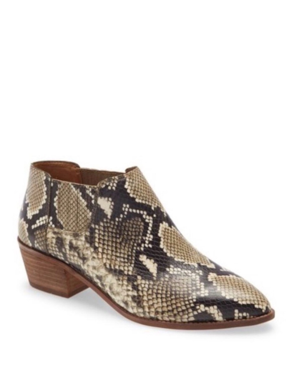 NWOB SLICK MADEWELL LOW CHELSEA BOOTS IN SNAKE EMBOSSED LEATHER SIZE 9.5